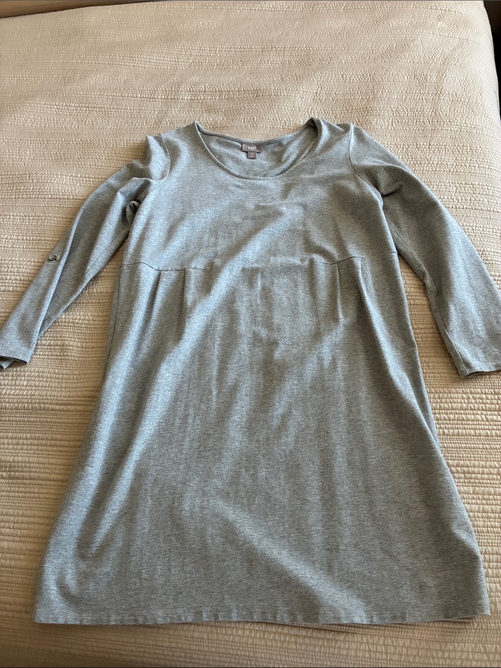 J. Jill Heather Gray Long Sleeve Mini Dress